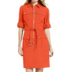 Michael Michael Kors Belted Zip Shirt Dress